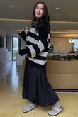 Big Softie Block Stripe Cobain Knit Black